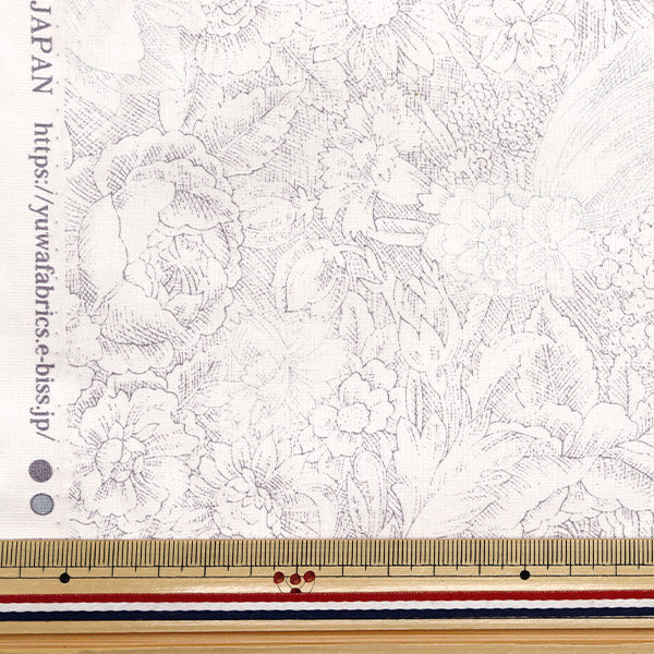 [Quantity starting from 5] Fabric "Sharting Classic Print Toilet Joui Style Floral Pattern Light Gray 829003-I" YUWA Ariwa Shoten