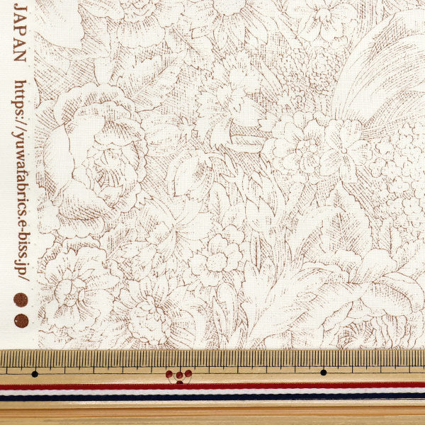 [Quantity starting from 5] Fabric "Sharting Classic Print Toilet Joui Floral Pattern Cocoa 829003-J" YUWA Ariwa Shoten