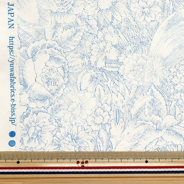 [Quantity starting from 5] Fabric "Sharting Classic Print Toilet Joui Style Floral Pattern Blue 829003-K" YUWA Ariwa Shoten