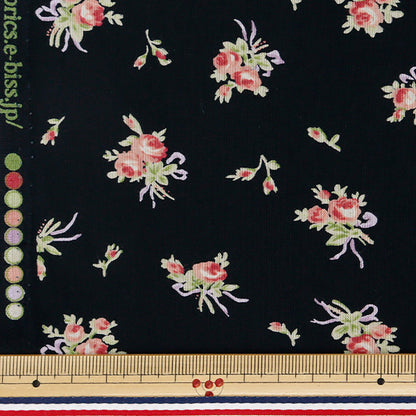 [Quantity starting from 5] Fabric "Sharting" RibbonAndrose Black 824930-D" YUWA Ariwa Shoten