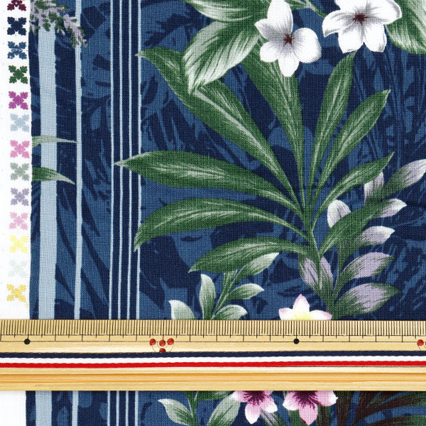 [数量从5开始] 织物“ Sharting Island Style Cathy Mum Popoe Blue 02541-2BL"