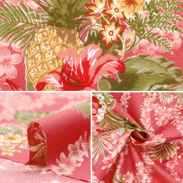 [数量从5开始] 织物“ Sharting Island Style Cathy Mum Napua Pink 02542-1pi"