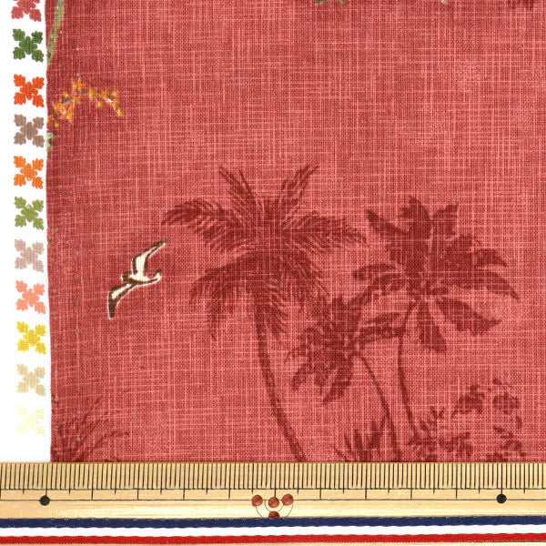 [数量从5开始] 织物“ Sharting Island Style Cathy Mum Pirina Red 02543-1PI"