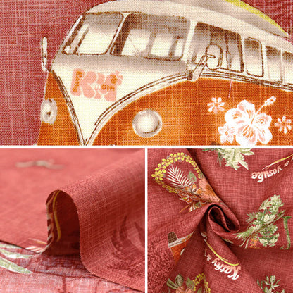 [数量从5开始] 织物“ Sharting Island Style Cathy Mum Pirina Red 02543-1PI"