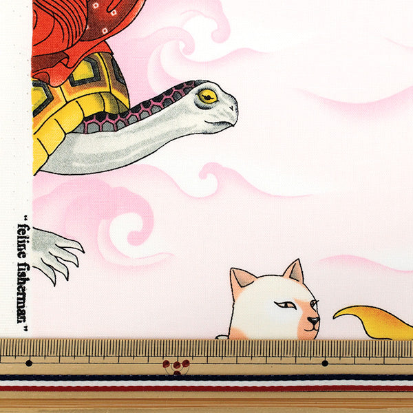 [Quantity starting from 5] Fabric "USA cotton Sheeting ALEXANDER HENRY feline fisherman 8643-BR"