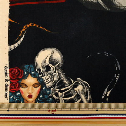 [Quantity starting from 5] Fabric "USA cotton Sheeting ALEXANDER HENRY denim&demons 9045-AR"