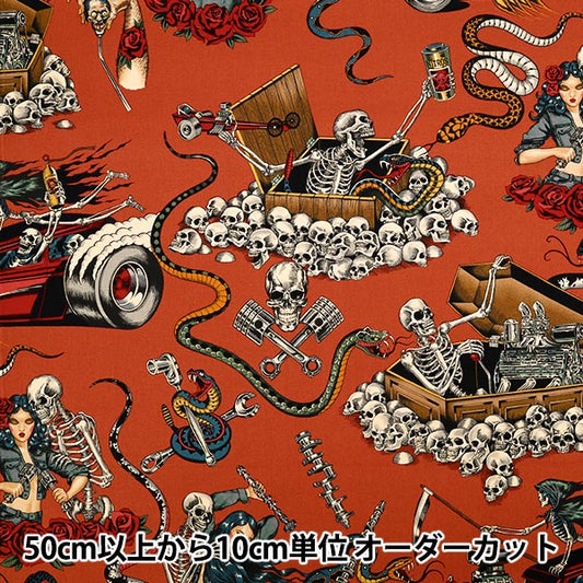 [Quantity starting from 5] Fabric "USA cotton Sheeting ALEXANDER HENRY denim&demons 9045-B"