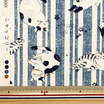 [来自数量5] 织物 "诺瓦 牛津布 nyachacolory蓝色nox-nya-bl" KOKKA 【Yuzawaya原来的】