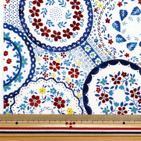 [From quantity 5] Fabric "Nova Sheeting Polish Potaly Multi NOX-POPO-MUL" KOKKA 【Yuzawayaoriginal】
