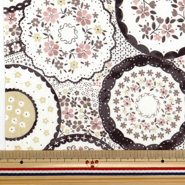 [From quantity 5] Fabric "Nova Sheeting Polish Potary Pink NOX-POPO-PI" KOKKA 【Yuzawayaoriginal】