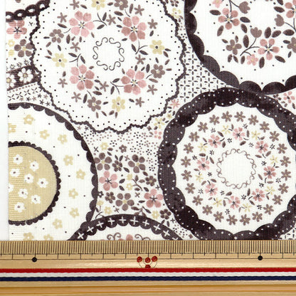 [From quantity 5] Fabric "Nova Sheeting Polish Potary Pink NOX-POPO-PI" KOKKA 【Yuzawayaoriginal】