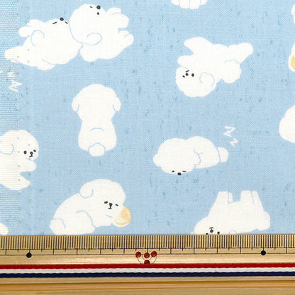 [From quantity 5] Fabric "Nova Sheeting Bichon Frize Saxophone NSE-BIC-SA" KOKKA 【Yuzawayaoriginal】