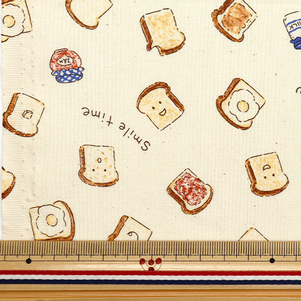 [From quantity 5] Fabric "Nova Sheeting Food Natural NSE-PAN-NA" KOKKA 【Yuzawayaoriginal】