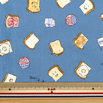 [From quantity 5] Fabric "Nova Sheeting Food Blue NSE-PAN-BL" KOKKA 【Yuzawayaoriginal】