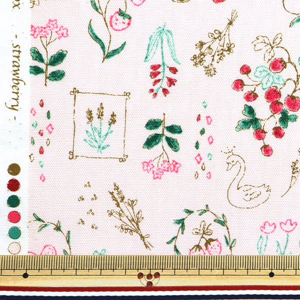 [From quantity 5] Fabric "Nova Oxford Jewelry Box Ichigo Pink NOX-JSTR-PI" KOKKA 【Yuzawayaoriginal】