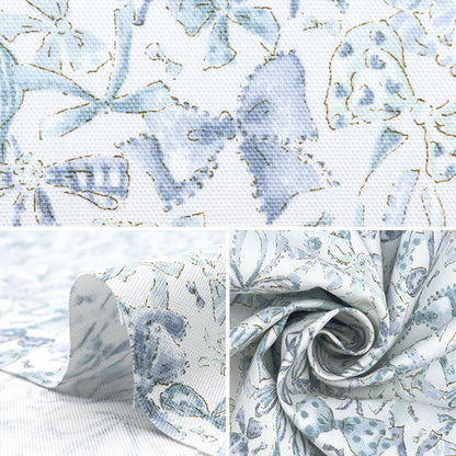 [From quantity 5] Fabric "Nova Oxford Jewelry box Ribbon Blue NOX-JRIB-BL" KOKKA 【Yuzawayaoriginal】