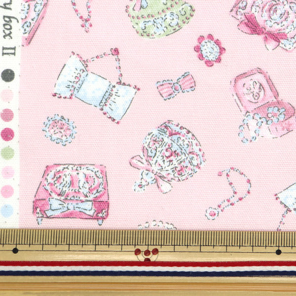 [Quantity starting from 5] Fabric 『Oxford Colorful Canvas Jewelry Box Pink COCAN-JEW2-PI" KOKKA