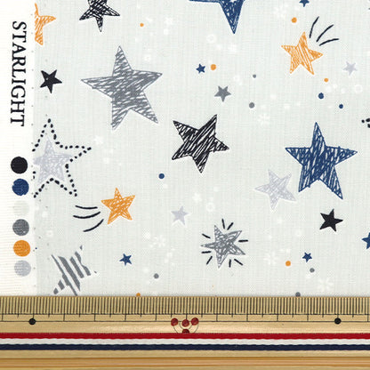 [Quantity starting from 5] Fabric 『Sheeting Colorful Canvas Starlight Gray COCAN-STA-GY" KOKKA