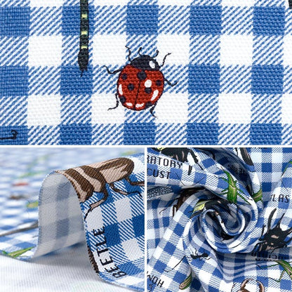 [Quantity starting from 5] Fabric 『Oxford Colorful Canvas Forest Heroes Blue COCAN-HERO-BL" KOKKA
