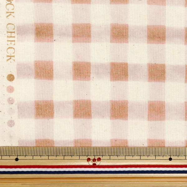 [Quantity starting from 5] Fabric "Colorful Canvas" Sheeting Watercolor Block Check Pink COCAN-WBC-PI" KOKKA