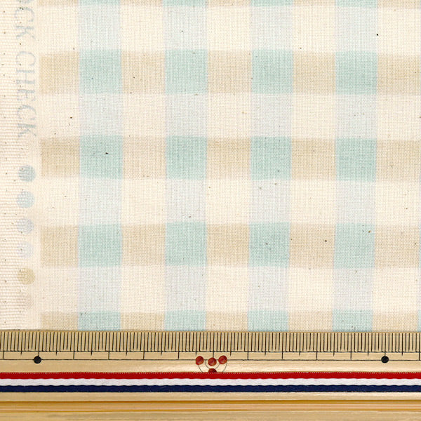 [Quantity starting from 5] Fabric "Colorful Canvas" Sheeting Watercolor Block Check Blue COCAN-WBC-BL" KOKKA