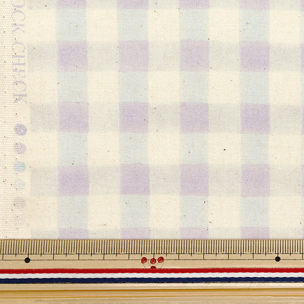 [Quantity starting from 5] Fabric "Colorful Canvas" Sheeting Watercolor Block Check Purple COCAN-WBC-PP" KOKKA