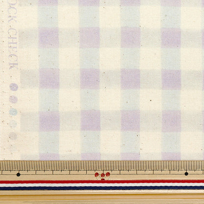 [Quantity starting from 5] Fabric "Colorful Canvas" Sheeting Watercolor Block Check Purple COCAN-WBC-PP" KOKKA