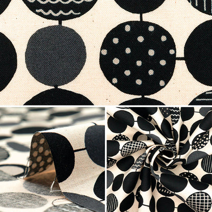 [Quantity starting from 5] Fabric "NOVA Sheeting Dot Grid Black NSE-DOT-BK" KOKKA 【Yuzawayaoriginal】