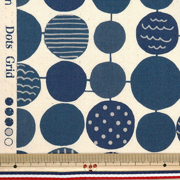 [Quantity starting from 5] Fabric "NOVA Sheeting Dot Grid Navy NSE-DOT-NV" KOKKA 【Yuzawayaoriginal】