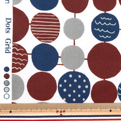 [Quantity starting from 5] Fabric "NOVA Sheeting Dot Grid Bordeaux NSE-DOT-BR" KOKKA 【Yuzawayaoriginal】