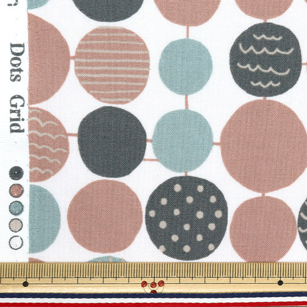 [Quantity starting from 5] Fabric "NOVA Sheeting Dot Grid Pink NSE-DOT-PI" KOKKA 【Yuzawayaoriginal】