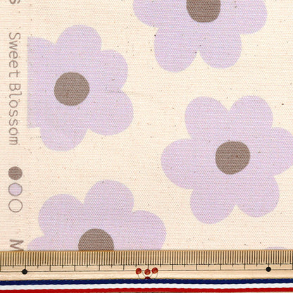 [Quantity starting from 5] Fabric "NOVA Oxford Sweet Blossom Purple NOX-SB-PP" KOKKA 【Yuzawayaoriginal】