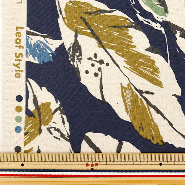 [Quantity starting from 5] Fabric "NOVA Sheeting Leaf Style Navy NSE-LEAF-NV" KOKKA 【Yuzawayaoriginal】