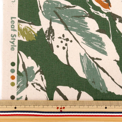 [Quantity starting from 5] Fabric "NOVA Sheeting Leaf Style Green NSE-LEAF-GR" KOKKA 【Yuzawayaoriginal】