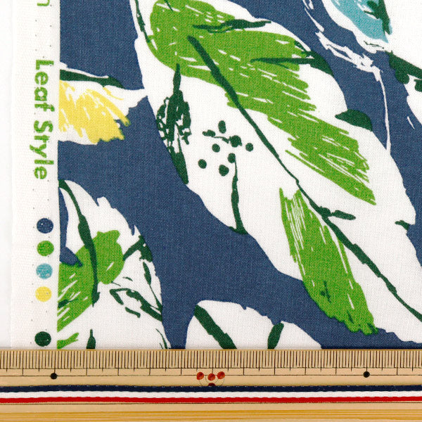 [Quantity starting from 5] Fabric "NOVA Sheeting Leaf Style Blue NSE-LEAF-BL" KOKKA 【Yuzawayaoriginal】
