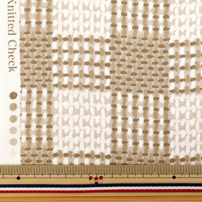 [Quantity starting from 5] Fabric "NOVA Oxford Knit Check Beige NOX-KCHE-BE" KOKKA 【Yuzawayaoriginal】
