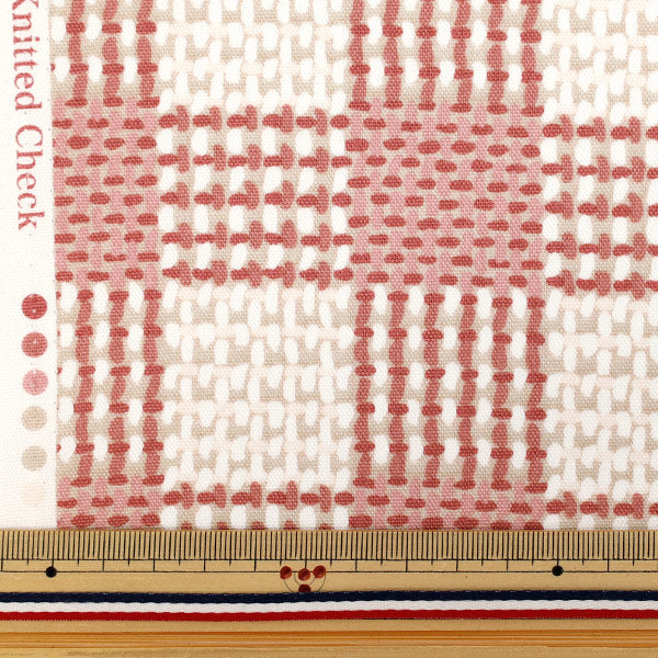 [Quantity starting from 5] Fabric "NOVA Oxford Knit Check Pink NOX-KCHE-PI" KOKKA 【Yuzawayaoriginal】