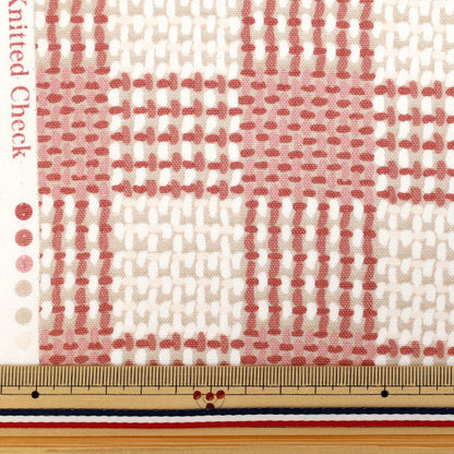 [Quantity starting from 5] Fabric "NOVA Oxford Knit Check Pink NOX-KCHE-PI" KOKKA 【Yuzawayaoriginal】