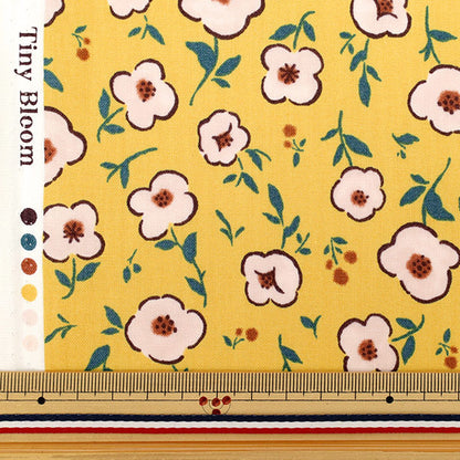 [Quantity starting from 5] Fabric "NOVA Sheeting Tiny Bloom Yellow x Pink NSE-TB-YE*PI" KOKKA 【Yuzawayaoriginal】