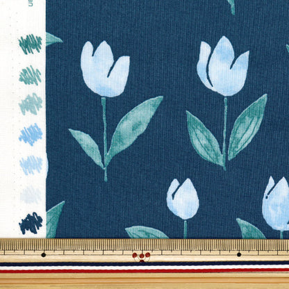 [数量从5开始] 织物 『板材织物 调色板郁金香海军144-8055-I4NV" 【Yuzawaya原来的】