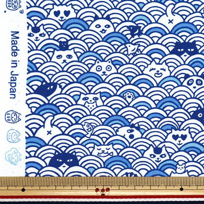 [From quantity 5] Fabric 『Oxford Aomi Wan Blue AI-QW-BL"