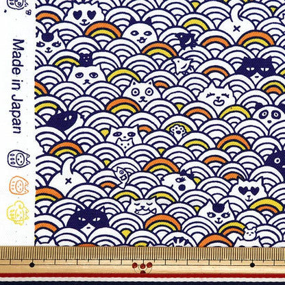 [From quantity 5] Fabric 『Oxford Aomi Navy AI-QW-NV"