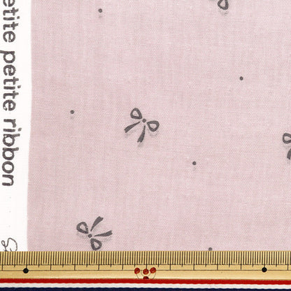 [From quantity 5] Fabric 『double gauze RibbonPattern pink WGPPR-PK"