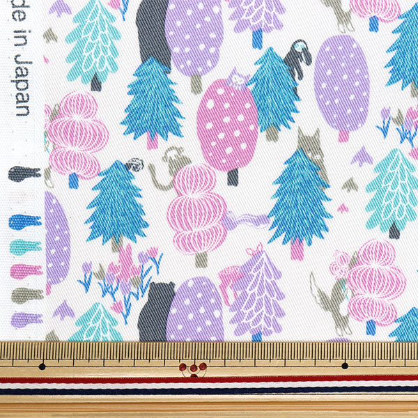 [Quantity starting from 5] Fabric "Twill Forest Hide and Seek Pink Purple CHTW-HID-PKPP"