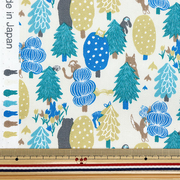 [Quantity starting from 5] Fabric "Twill Forest Hide and Seek Blue Green CHTW-HID-YEBL"