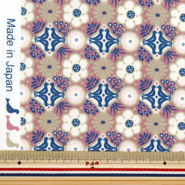 [Quantity starting from 5] Fabric 『Scare Print Flower Pink CHSQ-HAN-PK"