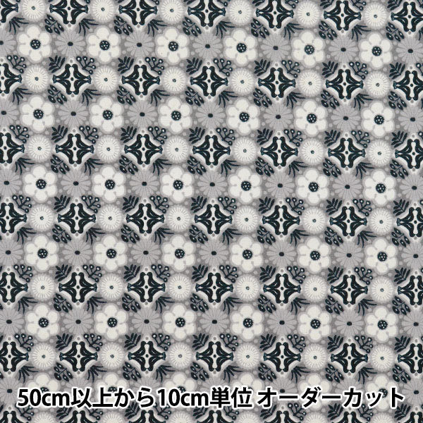 [Quantity starting from 5] Fabric 『Scare Print Flower Momo Black CHSQ-HAN-BK"