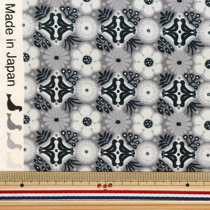 [Quantity starting from 5] Fabric 『Scare Print Flower Momo Black CHSQ-HAN-BK"