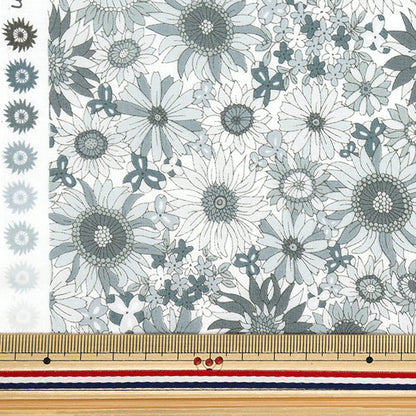 [Quantity starting from 5] Fabric 『Scare Print Sunflower Black SQSUFL-BK"