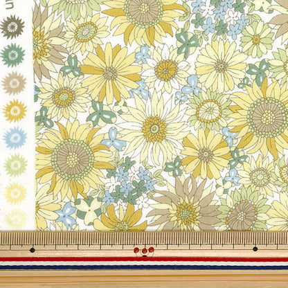 [Quantity starting from 5] Fabric 『Scare Print Sunflower Yellow SQSUFL-YE"